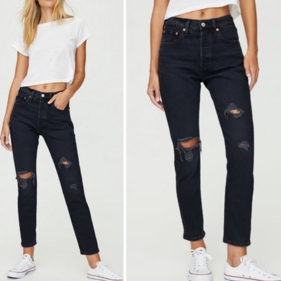 Levi's Denim - Levi’s 501S Black Distressed Denim